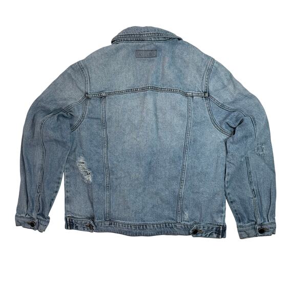 Blank NYC Distressed Denim Jacket Women’s Medium • 100% Cotton • Size M 38" - Picture 2 of 9